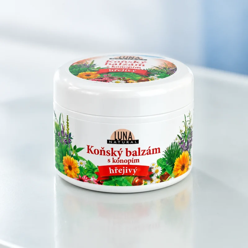 Luna Natural загряващ конски балсам с коноп, 300 ml